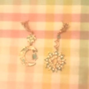 Earrings sun and moon